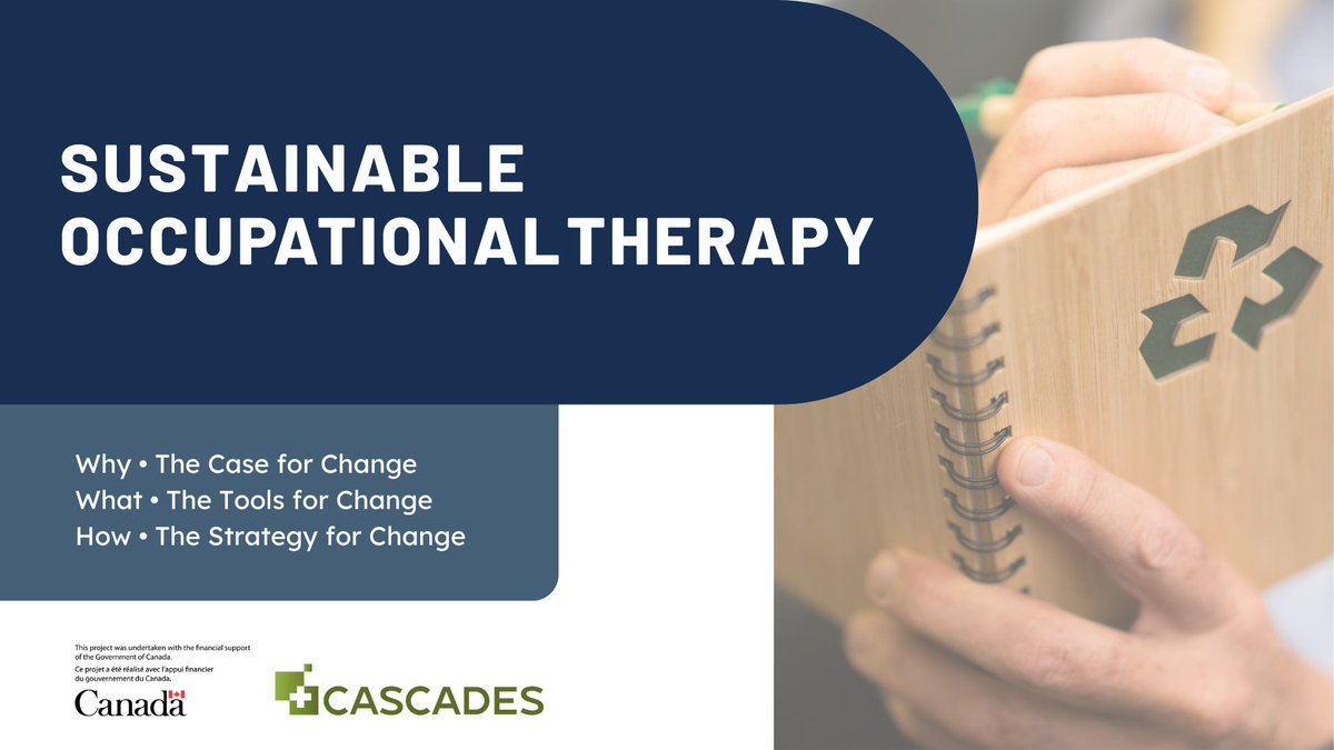 Our new #SustainableOccupationalTherapy playbook highlights the contributions that #OccupationalTherapy can make in transitioning current healthcare systems towards high-quality, low-carbon, sustainable and climate-resilient care. Check it out here: cascadescanada.ca/resources/occu…