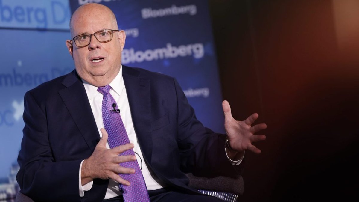 thehill's tweet image. NEW POLL: Republican Senate candidate and former Maryland Gov. Larry Hogan leads his Democratic rivals running for outgoing Sen. Ben Cardin's seat by double digits, polling shows. trib.al/TCsKIV2