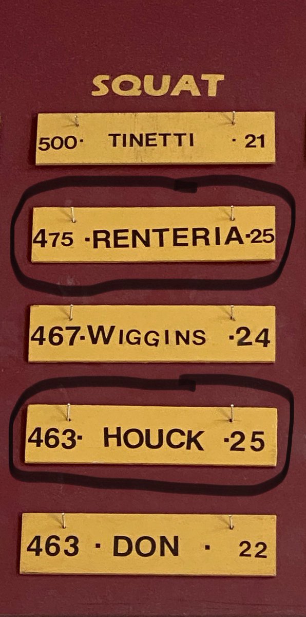 WhitneyFball's tweet photo. Couple of new names hitting the record boards after our back squat Maxes this morning. #NWO @JosephHouck55 @KeaneFrank18 @chris_aguayo7 https://t.co/B9CyGTh69s