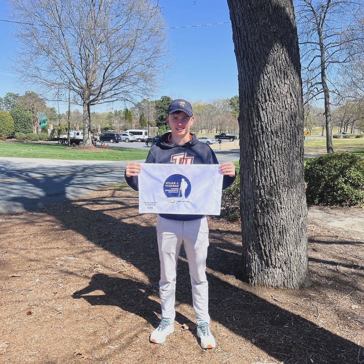 amateur_info's tweet photo. Super final round 66 for Morgan Cain 

Closing out the week at the Ralph Hargett Intercollegiate Morgan shot a final round 6 under 66 to finish runner up in the individual at 9 under par, Helping his Tusculum team also take home 🥈. https://t.co/wdwcYv5t4O