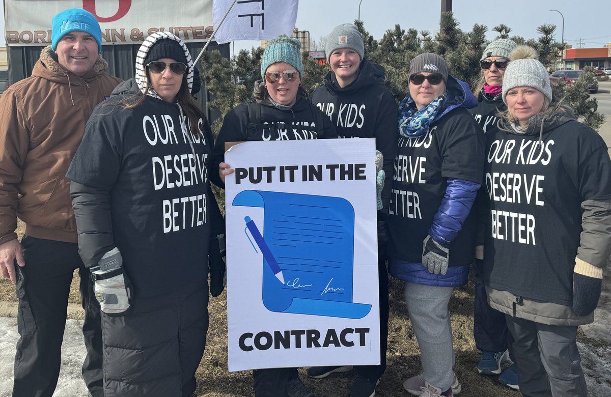patrickmaze's tweet photo. SaskParty our students deserve better!
#WeareSTF https://t.co/U2MEA3MsS3