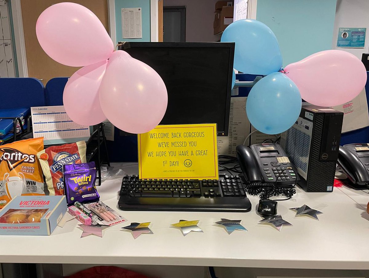 A week of hellos and goodbye’s, As we welcome Rosana back from maternity leave & give Fahima a true childrens community nursing team NMH send off. 🤩 Both amazing team leaders of their community teams #ccn #h@h Incredibly proud to work with them in their roles. @NorthMidNHS