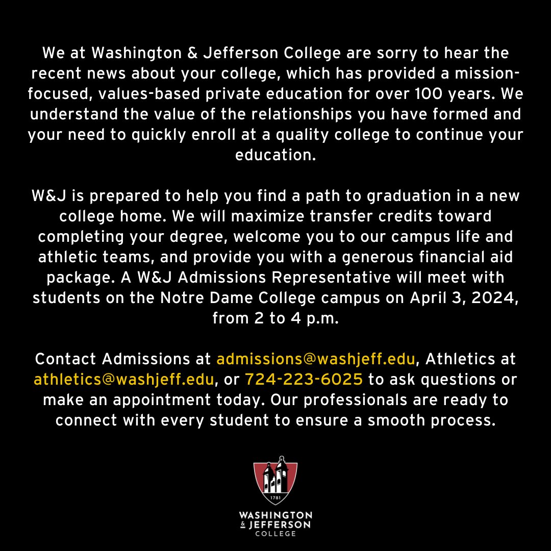 W&J College tweet media
