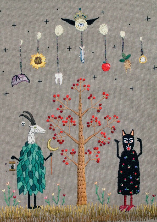 'Spring Ritual' Embroidery by Turkish textile artist Irem Yazici #WomensArt
#SpringEquinox