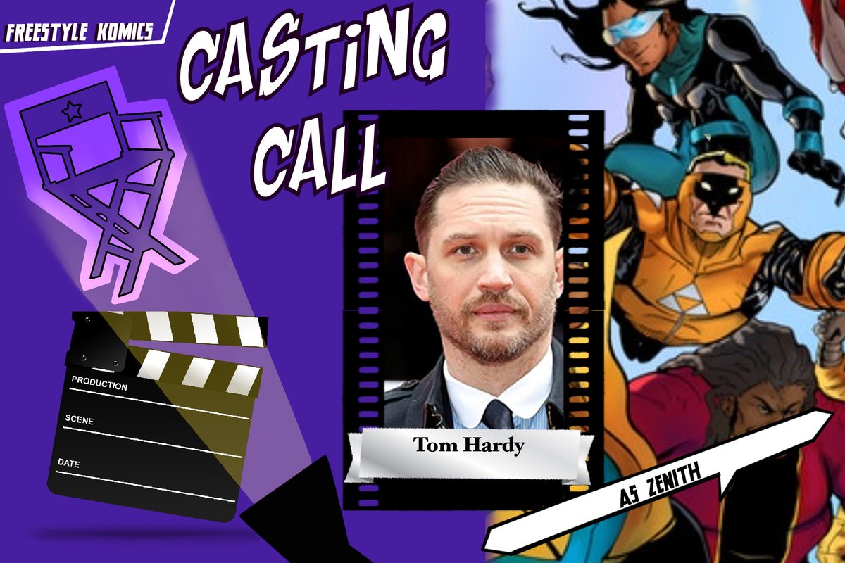 Tom Hardy is the type of guy who gets to play a lot of cool characters in a lot of cool movies. We figured why not cast him as one of our cool characters as well, Zenith! Let us know what you think of this pick and who you think would be a good cast for the role. #hollywood