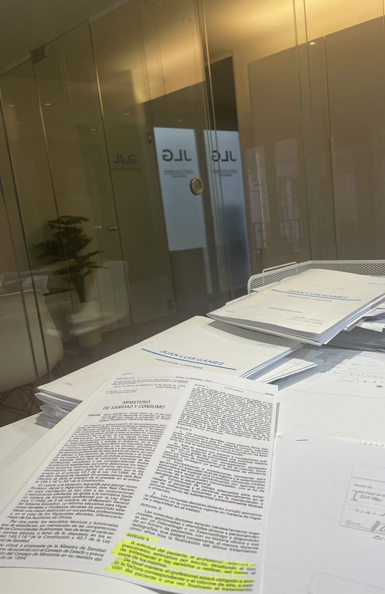 New matters that come to the Firm, in this case in collaboration with our partners/collaborators in San Pedro, EC. Contractual liability for malpractice. #LitigationLaw 

#JLG