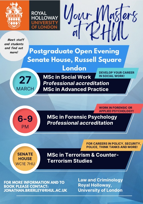 Considering to begin/ continue/ develop your career in Social Work?

Our Masters Open Evening will take place on Wednesday 27 March from 6-9 pm at our London campus, giving you d opportunity to meet our staff &amp; explore more about d course. 

Book a place or find out more info👇