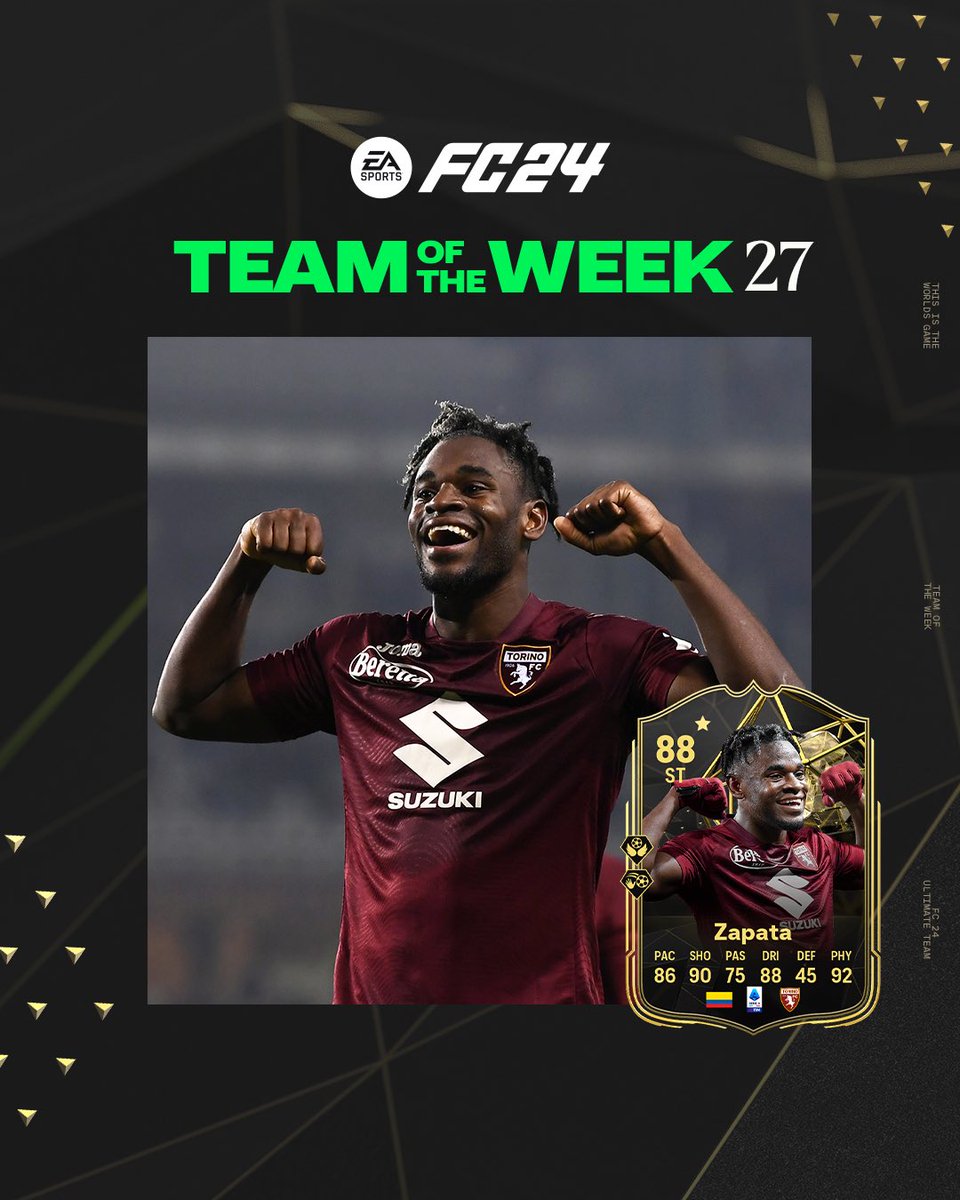 💪 #TOTW Duvan 💪 Available in #FC24 Ultimate Team now! @EASPORTSFC