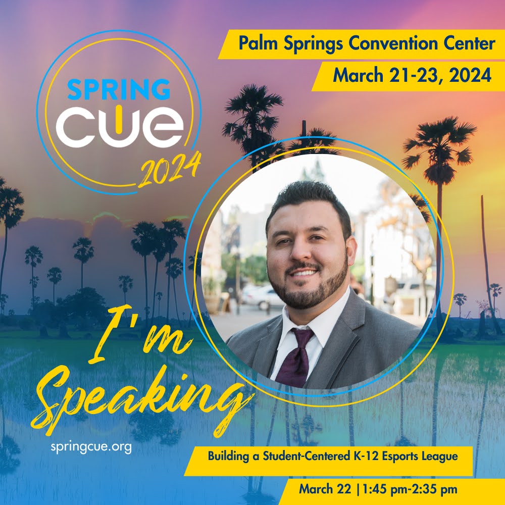 Join us at #SpringCUE for our scholastic esports panels! They will be led by our NASEF team and NASEF Scholastic Fellows! Panelists: ⭐ Claire LaBeaux ⭐ Bethany Pyles ⭐ James Wood ⭐ Alvaro Brito #NASEF #esports #scholasticesports
