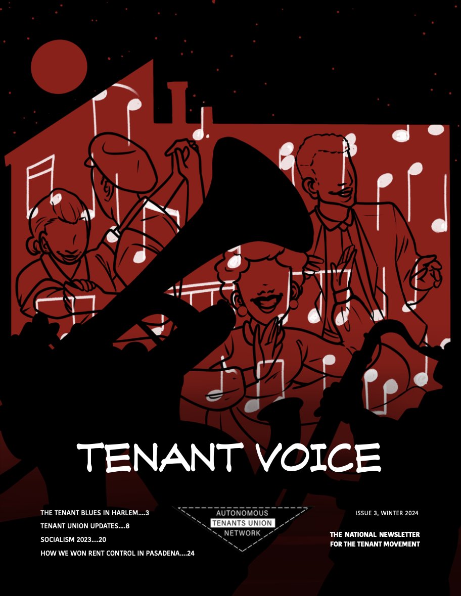 Issue #3 of our newsletter, Tenant Voice, is out! With writing from members of @PasadenaTenants, @BrooklynDefense, @LATenantsUnion, @MadTenantPower, @BostonTenants, @sbtenantsunion and @CargillTenants! atun-rsia.org/newsletter