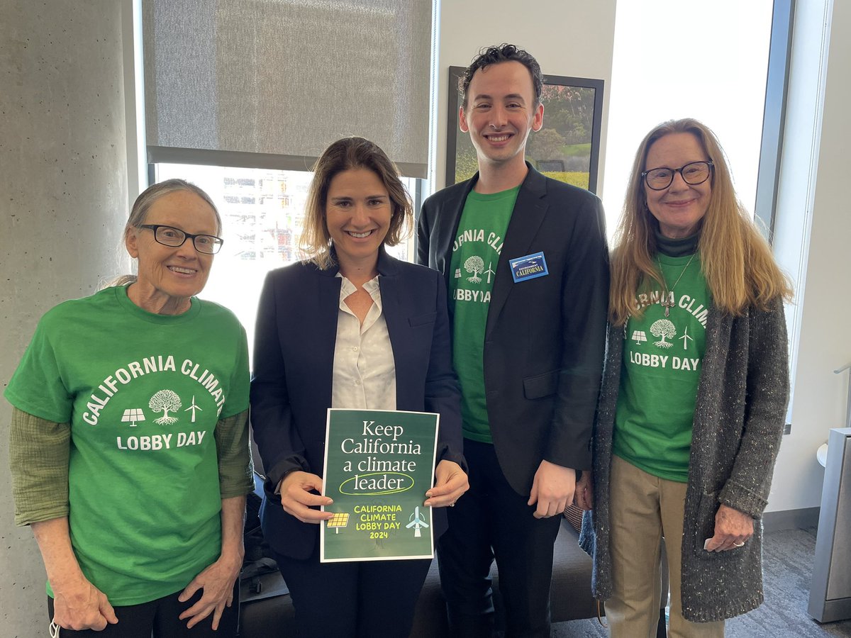 Thanks Asm. @BauerKahan for meeting with us on #CAClimateLobbyDay. Let’s keep California a climate leader! #AB2256 #SB233 #SB252 #CAClimateBond #CAClimateBudget @EnvCalifornia @climatecampaign