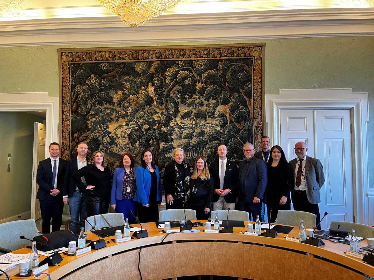 Honored to visit Sweden's beautiful #Riksdag building and speak with MPs from the Foreign Affairs Committee about <a href="/UNAIDS/">UNAIDS Global</a> work to ensure the sustainability of the HIV response in a manner that safeguards human rights and gender equality <a href="/linneawickman/">Linnéa Wickman</a> <a href="/annsofiealm/">Ann-Sofie Alm</a>