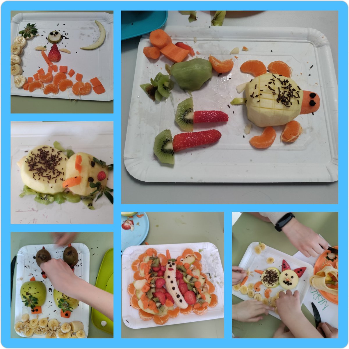 El alumnado de 5° de #PRI participa en el #Taller de #Frutas y #Verduras con 'Óliver Dura' y 'Cristina Ranja' 😜 🍎Tipos de Frutas y Verduras 🍌Creaciones artísticas 🥝Catas de frutas 🍎Zumo de frutas @urcacyl #DietaSaludable @5aldiaspain @educacyl #SoyDelRaimundo
