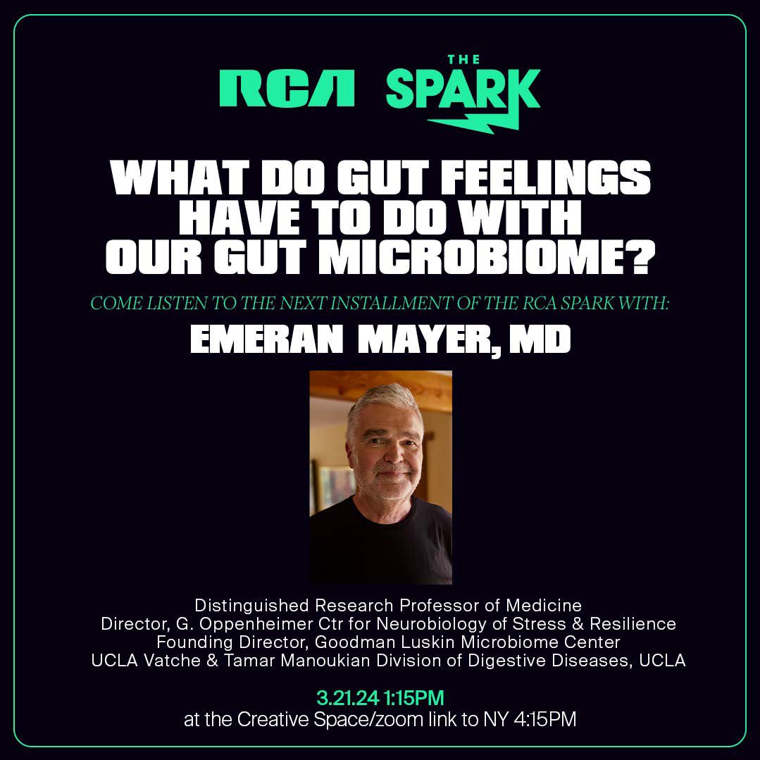 Eager to discuss with the RCA SPARK the connection between gut feelings and the gut microbiome! #guthealth #gutmicrobiome #ibs #ibd