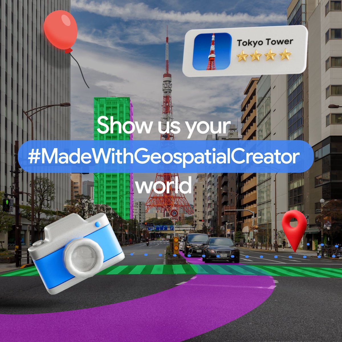 Map the world with your geospatial #AR projects and showcase your innovative creations with others. 🌎✨ Share your Geospatial Creator projects using #MadeWithGeospatialCreator for a chance to get featured on our feed!