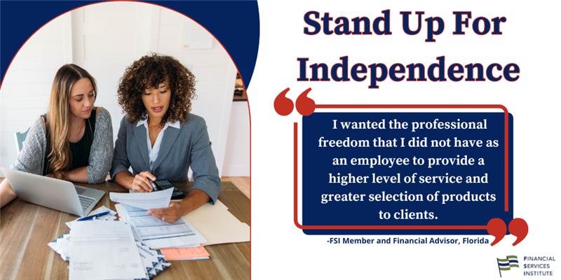 Independent financial advisors choose to be independent to retain the trust of their clients. #IndependentFinancialAdvisor #StandUpForInedependece #IndependentContractor