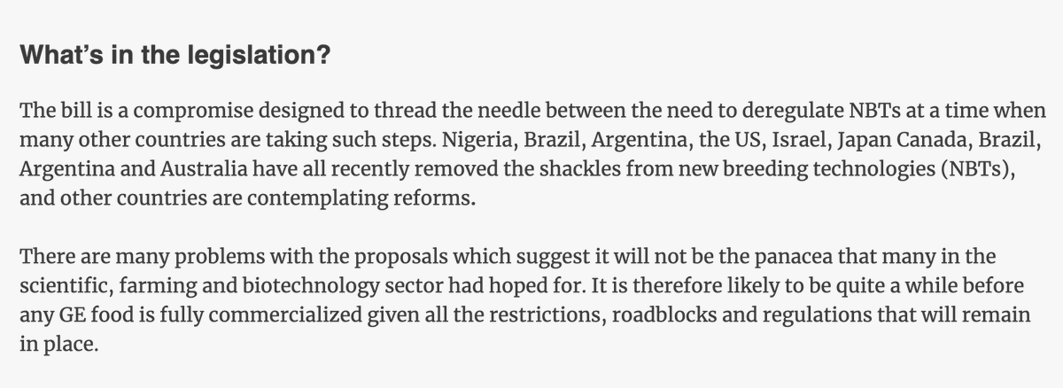 Observing the ongoing debate on the European crop biotechnology reform bill with keen interest. Genetically engineered and edited crops hold great promise for addressing #FoodSecurity and sustainability concerns. Details of the bill in @GeneticLiteracy: bit.ly/3VkmQG6