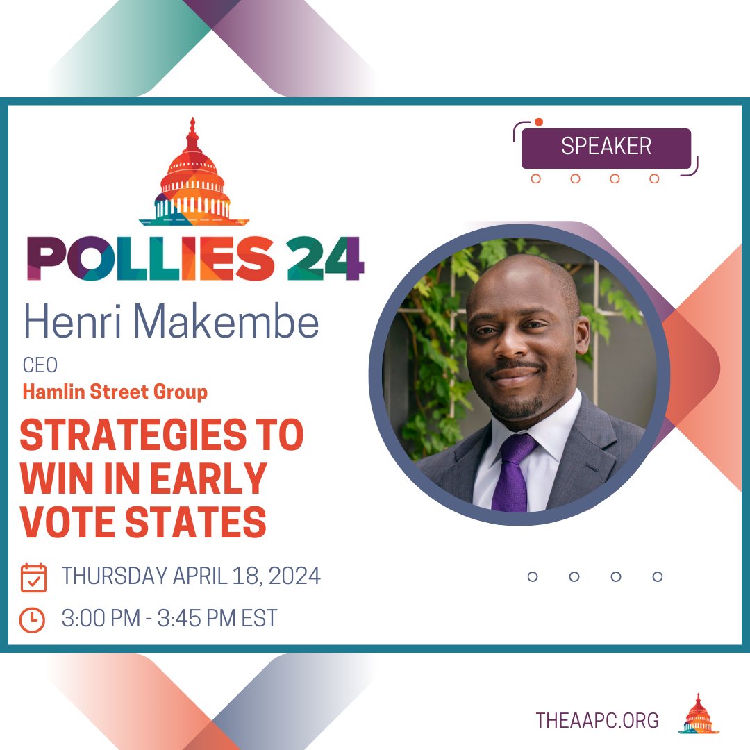 Unravel the intricacies of early voting and explore the complex landscape that defines success in these crucial states with @henrim and our full panel. Register today to learn more! #Pollies24 bit.ly/4141aih