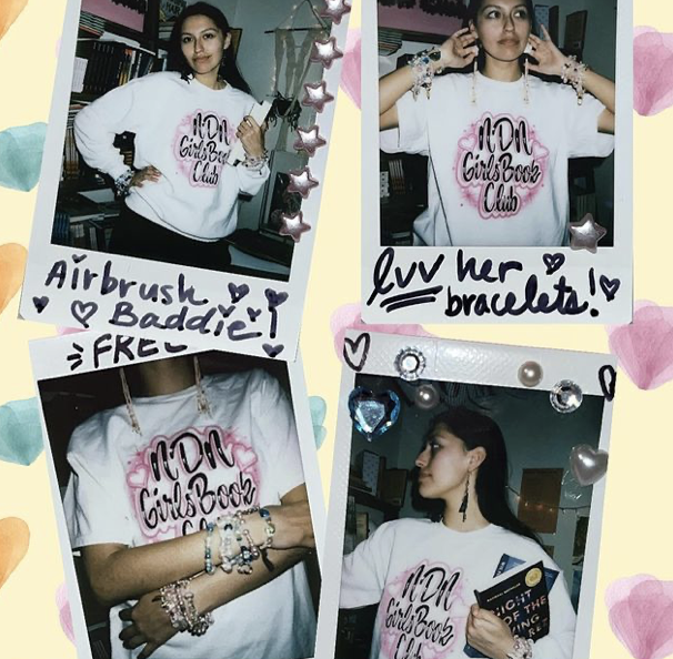 like we promise it is actually cute, cuz i have a my melody t shirt in this same design that i got from a vendor once... an artist made this for us !