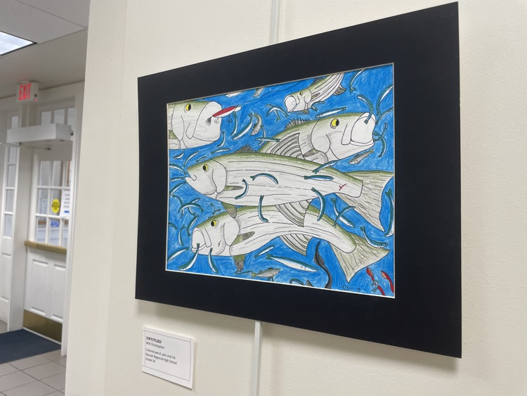 NausetHS's tweet photo. If you haven't had a chance to see the art exhibit at Orleans Town Hall celebrating National Youth Art Month, don't miss it! On display until March 29th! Amazing! https://t.co/PFhYeUiCJC
