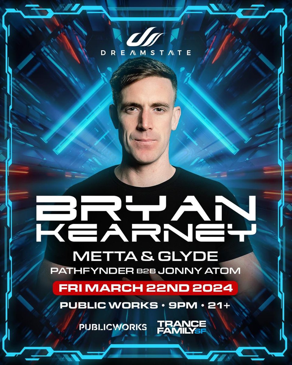 THIS WEEK we head to Public Works SF with Bryan Kearney alongside Metta &amp; Glyde + Pathfynder b2b Jonny Atom.🔊 Secure your spot &amp; we'll see you this Friday, SF! 🌠 → drmst.cc/BryanKearney-SF