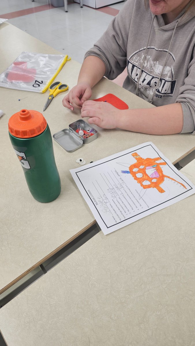The grade 9s in Provost are sewing some monster stuffies. The best part? The monsters are creations of their grade 1 buddies! But, shhhh...it's a surprise! <a href="/BTPS28/">Buffalo Trail Public Schools</a> @ProvostPublic #education #collaboration