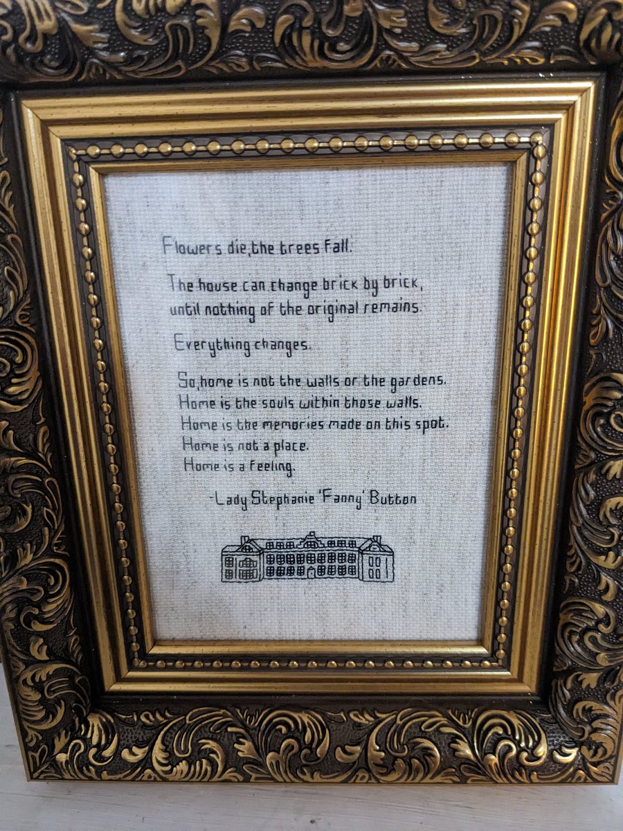 My talented friend @worldofoddy designed and created this beautiful needlepoint picture. Fans of #bbcghosts will recognize Fanny's poem. #ghosts #friendship #handmade