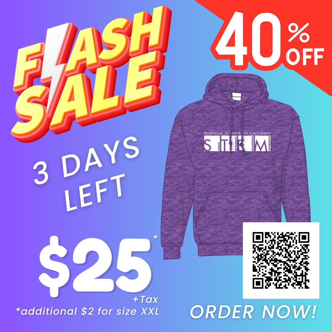 CoSM_SFA's tweet photo. ✨STEM HOODIE FLASH SALE✨
3⃣ days left!
Order now while supplies last!!!
https://t.co/PyRAhuzsLW 👈 https://t.co/dGTZcUtHeg