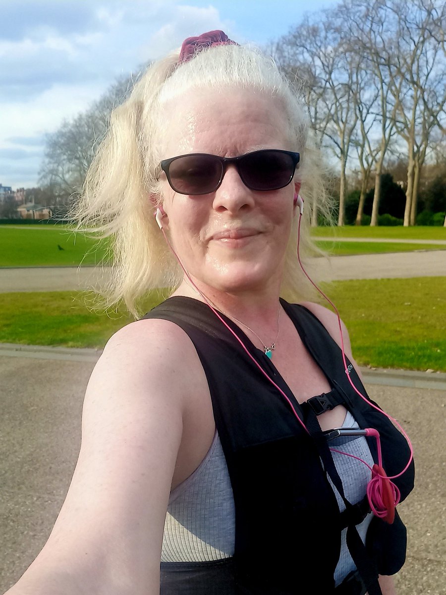 New exercise regime now includes an 11lb weighted vest. Beautiful Spring afternoon to get in 5 miles and 250 squats. 33 years living with #HIV so I know the importance of doing what I can to maintain my physical and mental well-being. #hivpositive #exerciseworks #fitinmy50s
