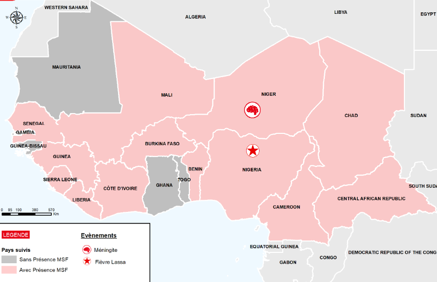 MSF_WestAfrica's tweet photo. #INFO EPIDEMIO ⬇
Depuis le début de l’année :
➡Au #Nigeria : 3914 cas suspect de fièvre #lassa notifiés dont 121 décès et 681 cas confirmés, soit 17,4%. (@NCDCgov)
➡Au #Niger : 577 cas suspects de #méningite enregistrés dont 5% de décès. (Ministère de la Santé)
RDV le 27/03. https://t.co/O1TA3L24EE