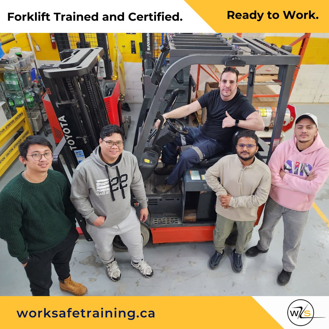 We create safe and competent Forklift Operators! Take steps to completing your Forklift Certification and get into the drivers seat! 
worksafetytraining.ca
#studentjobs #fokliftjob #warehousejob #canadajobs #forkliftoperator #warehouseworker #forklifttraining #hiring #jobs