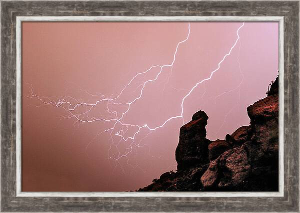 Praying Monk Camelback Mountain Lightning Monsoon Storm Image Framed Print - james-insogna.pixels.com/featured/prayi… 

#AYearForArt #PhotographyIsArt #ArtMatters #shopontwitter #artprint