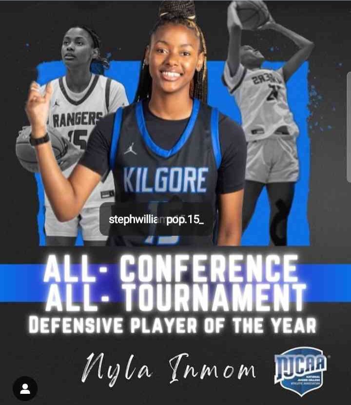 Congratulations to this former Texas Elite ET Spur. @InmonNyla, we are so proud of you. It was a pleasure watching you grow on and off the court. Coach did a great job of developing you at Kilgore Junior College. Your future is so bright! @txelitebball @lawrenck2001 @CoachSwilli