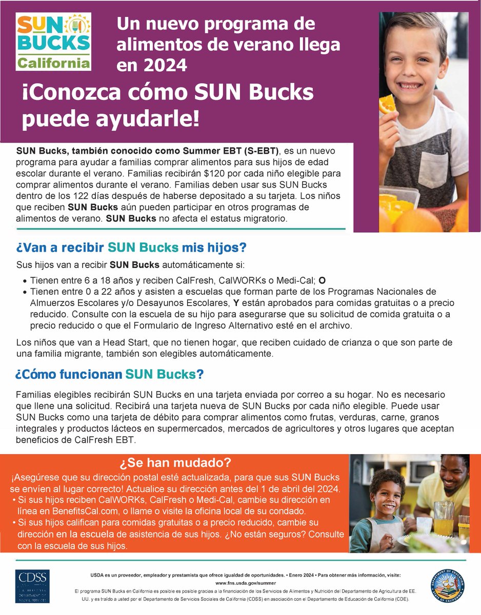 SUN Bucks, also known as Summer EBT (S-EBT), is a new program to help families buy food for their school-aged children during the summer. Check out this great program!