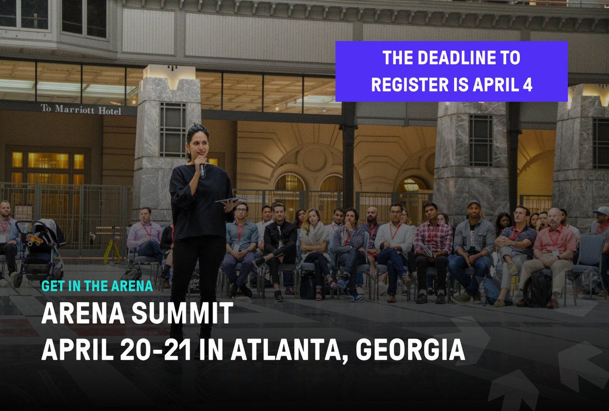 Arena Summit is not just a conference, it is a convening to brainstorm and collaborate outside of the everyday urgency of movement work. Register by April 4 for their Changemakers Path 💥 hubs.la/Q02p_XR50