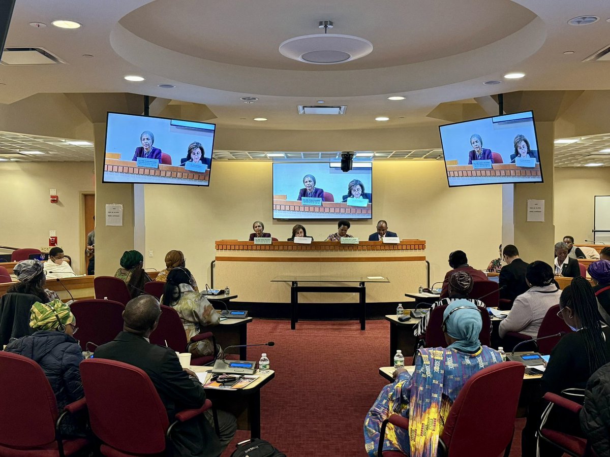 On the sidelines of #CSW68, the AU Ministers in charge of Gender & Women Affairs met with the @UN_Women Executive leadership for the 2nd annual interactive session to discuss Africa #GEWE priorities & strategies for their accelerated implementation and key areas of collaboration.