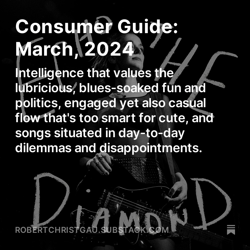 rxgau's tweet image. Several old faithfuls, two exceedingly original grown women of 28 and 35, two male singer-songwriters not in your recall memory, and the first positive Queen review I've ever written ain't all you find in this month's Consumer Guide at And It Don't Stop
robertchristgau.substack.com/p/consumer-gui…