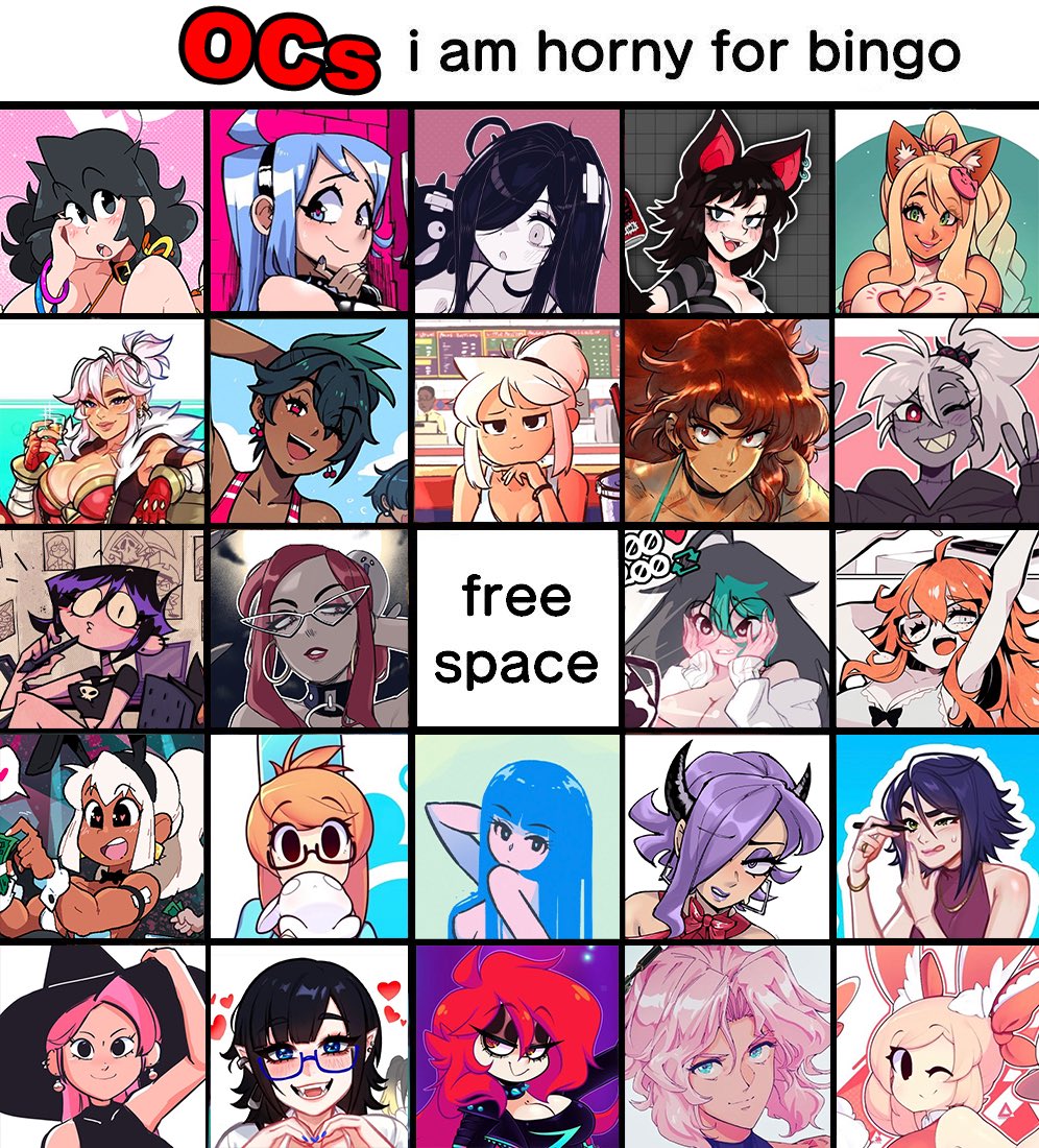 This trend but with OCs and Sonas!

Characters I am horny for bingo @scott_malin @gingrjoke @Parorou 
@AkaiRiot @jennLumm @ToxicSoul77 @Valbun_ @maejpg_ @Akane_K0 @tkeio_