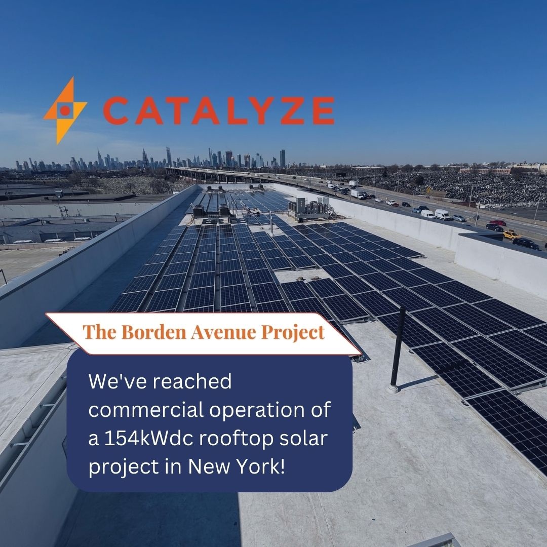 catalyze's tweet image. We are thrilled to announce our latest installation: a 154kWdc rooftop solar project.

Join us in shaping the energy grid for a brighter future! #SolarEnergy #SolarBuilder #RooftopSolar
