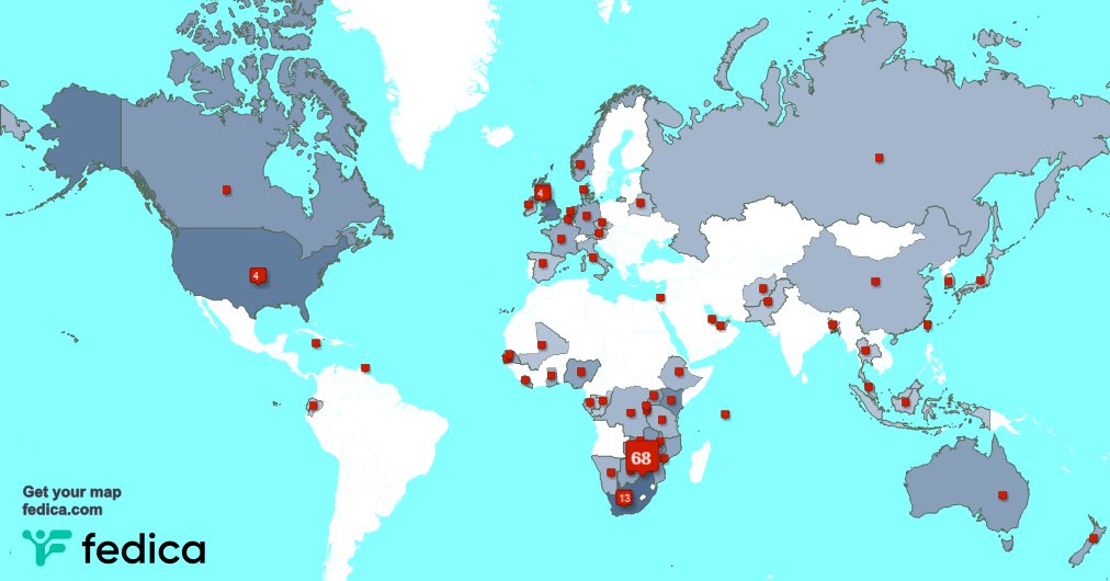 I have 4 new followers from USA last week. See fedica.com/!JabuShumba