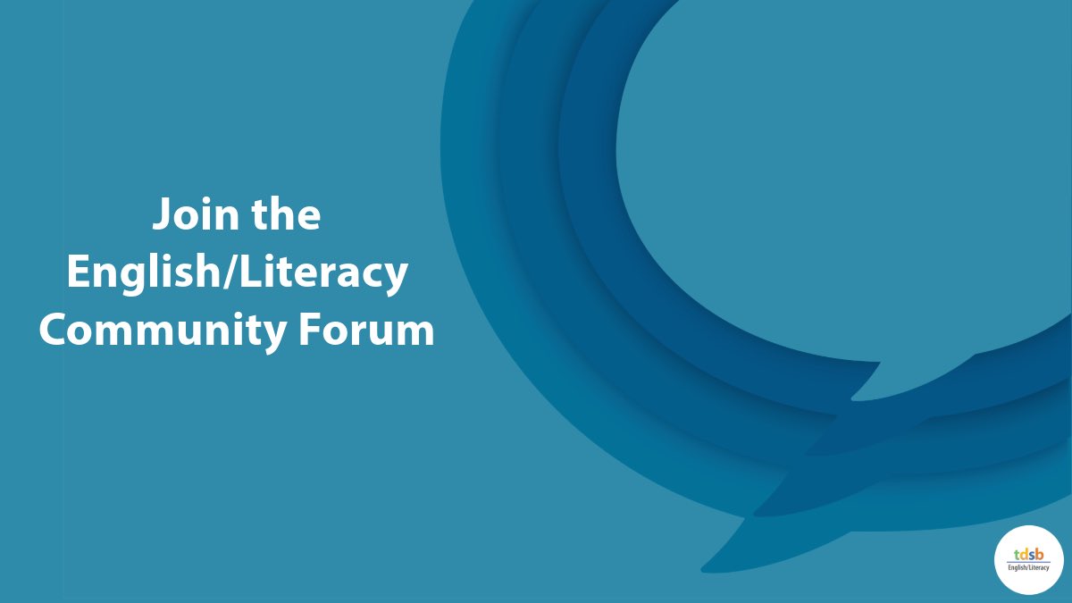 #tdsb teachers - Have you enrolled in our English/Literacy Community Forum in @Brightspace yet? There you can connect with colleagues, ask questions, share ideas and find resources. Enroll here: bit.ly/ELITforum