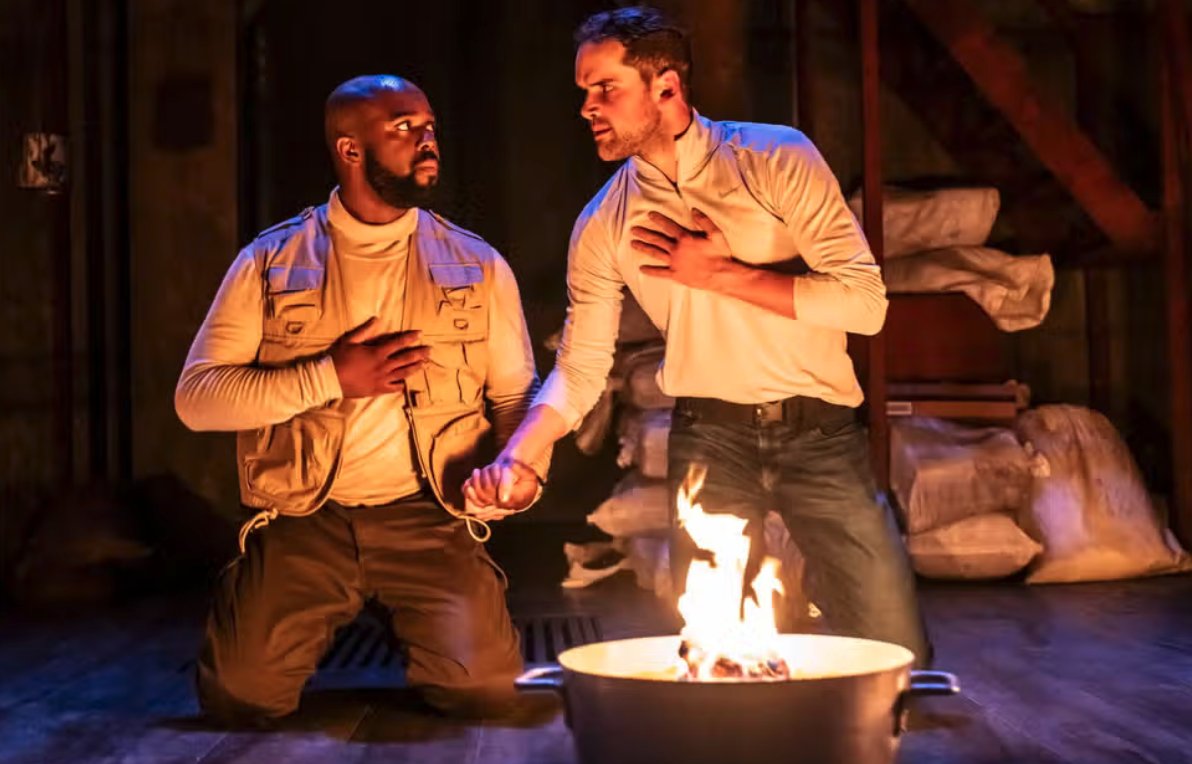 BardolphsNose's tweet photo. Compelling, absorbing & intense #Othello @The_Globe this afternoon. Powerful performance by @Ken_Nwosu in the lead tormented by a delightfully duplicitous #RalphDavis as Iago. Fantastic cast all round. Superb reimagining & direction by @OlaInce. https://t.co/Xo78VXSxmc