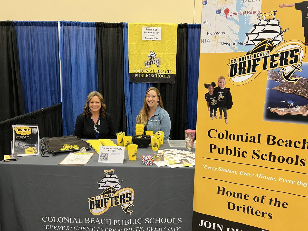 k2blewis's tweet photo. @CBPSNews is well represented Recruiting New Teachers and Staff at PERC! @Coates4Kids #drifterpride @mitchemm13 @DrFelixAddo1 @MrScottLush https://t.co/wMzbfouq5C