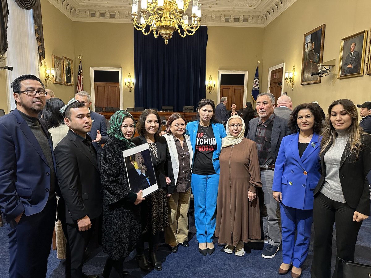 Today, the D.C. #Uyghur community was at the <a href="/CECCgov/">China Commission</a> hearing on the #CCP's forced organ harvesting. Our unjustly detained loved ones are under the threat of having their organs harvested by the #CCP. We appreciate CECC Chair Rep. Smith and the CECC Staff Director <a href="/tozzi_piero/">Piero Tozzi</a>