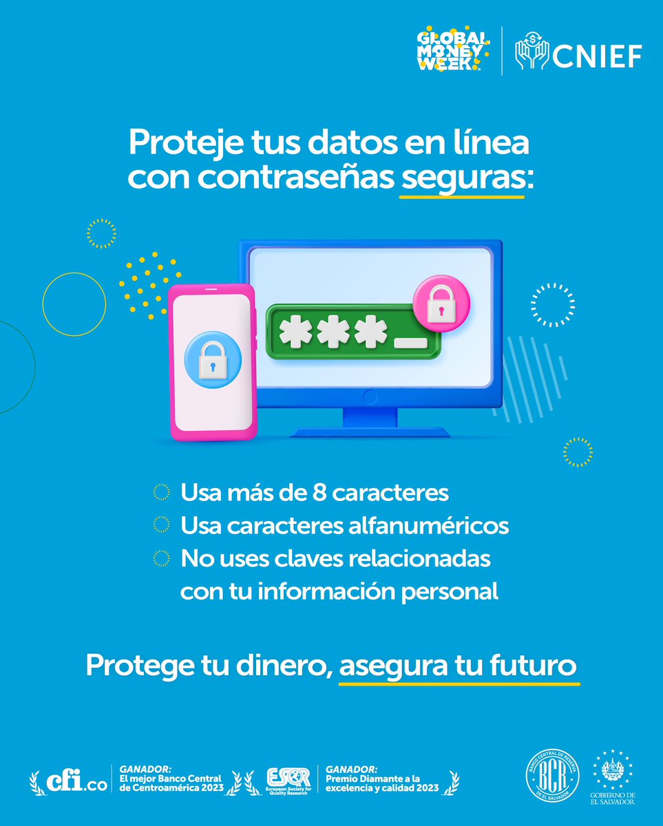 bcr_sv's tweet photo. En la edición 12 de la Global Money Week le enseñamos a estudiantes sobre ciberseguridad 🔒, para proteger sus datos y tomar precauciones en el manejo del dinero electrónico 💲. 

#GlobalMoney2024 #BCR_SV #ElSalvador #GlobalMoneyWeek2024 https://t.co/0ubMQLbUdD