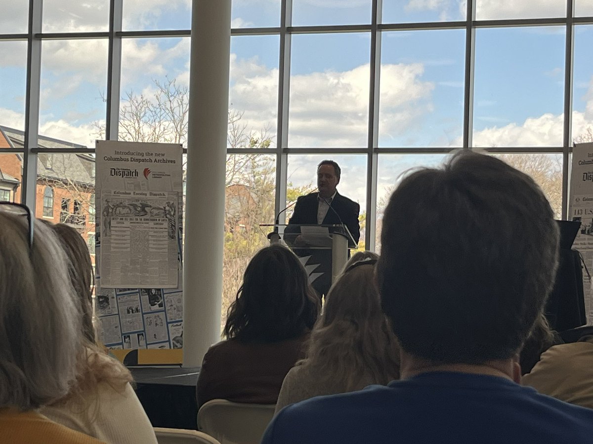 152 years of information. Painstakingly taken care of by <a href="/DispatchAlerts/">Columbus Dispatch</a> librarians for years, <a href="/MichaelJShearer/">Michael Shearer</a> says at <a href="/columbuslibrary/">Columbus Library</a> event to celebrate getting the newspaper’s archives.