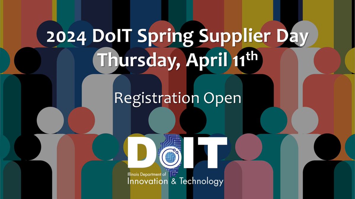 Are you a vendor looking to connect with the State, gain valuable insights from panel discussions, and expand your network? 🤝 Join us on Thursday, April 11th in Springfield for #DoIT's Office of Supplier Diversity's Spring Supplier Day! Register today: bit.ly/3PxFWVs