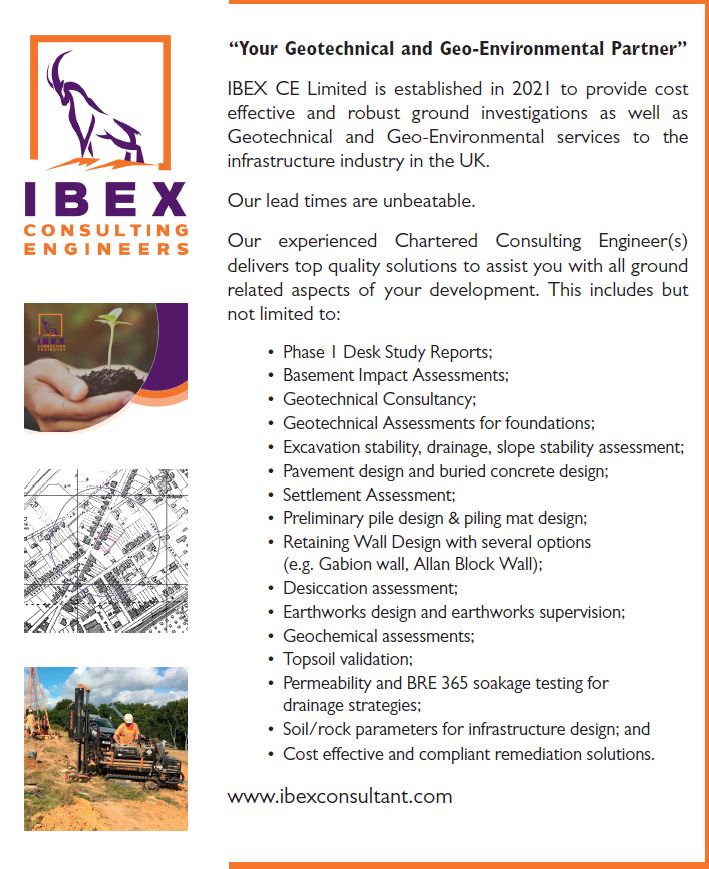 Please do not hesitate to contact us if you need #groundinvestigations across the UK:

E: info@ibexconsultant.com

#structural #structuralengineer #ISTRUCTE #ICE #geotechnical #soils #geology #civilengineer #quantitysurveyor #slopestability 
#soilstabilization #environmental