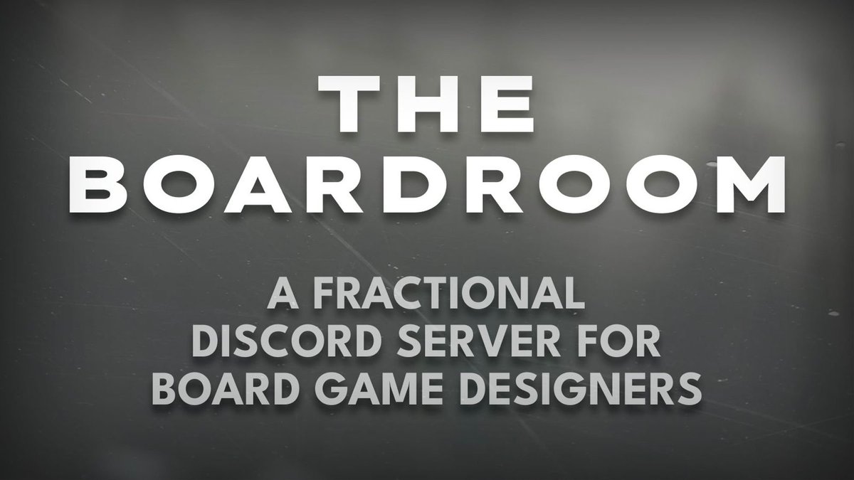 If you're a #boardgames designer who wants some of the perks of Discord without maintaining your own server, check out The Boardroom, and get channels all your own. A fine community, plenty of chat, all are welcome! Remove the * for invite: discord.*gg/TjAjhjSYan #gamedesign