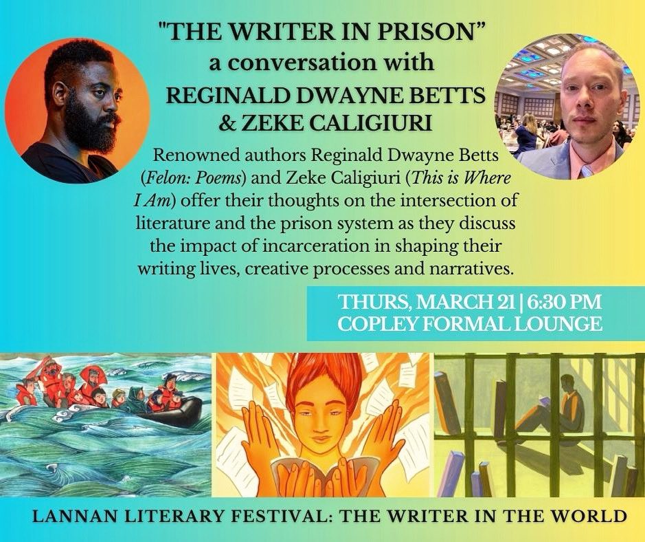 📣 Friends in Washington DC! ✨TOMORROW, Thursday, 3/21 at 6:30PM, please join renowned writer & founder of FREEDOM READS @million_book @dwaynebetts in conversation w/ our own Zeke Caligiuri to close out ✨THE WRITER IN THE WORLD✨ literary festival hosted by @TheLannanCenter ❤️